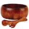 Gibson Home Laroda 3-Piece Brown Wood Salad Bowl Set
